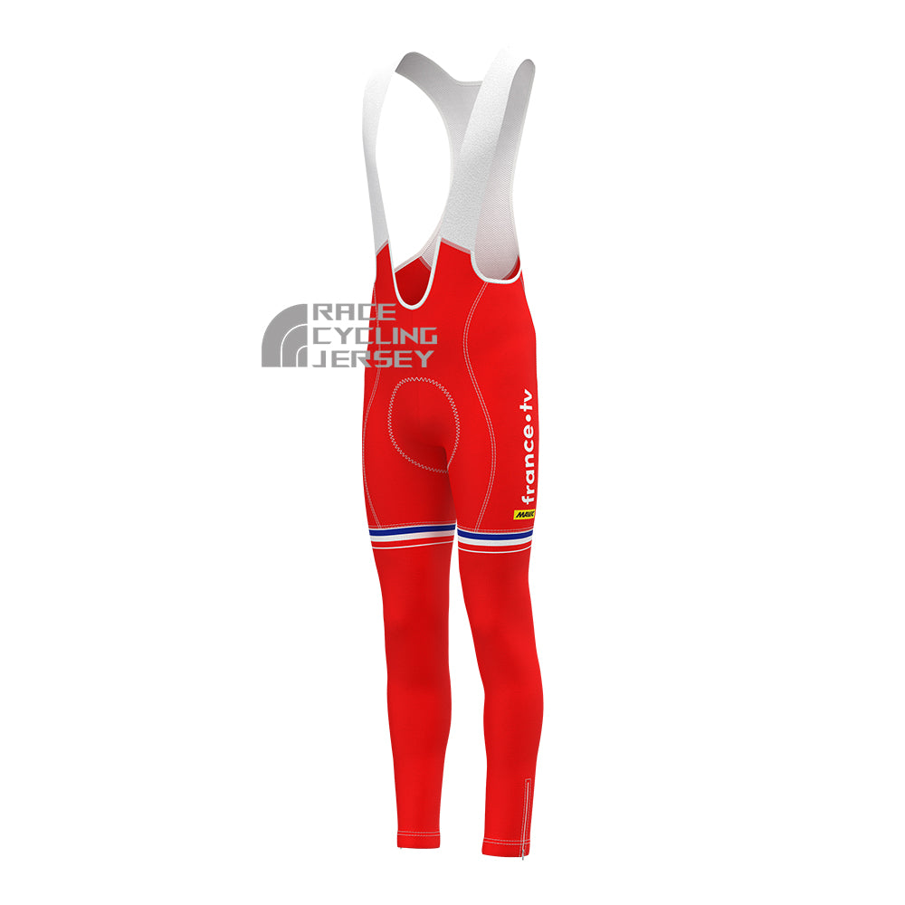 France FDJ Fleece Bib Cycling Pants