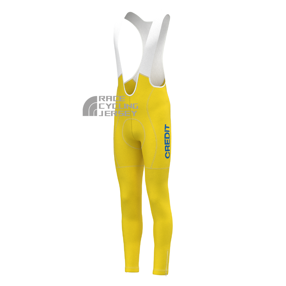 1990 Z Yellow Fleece Bib Cycling Pants