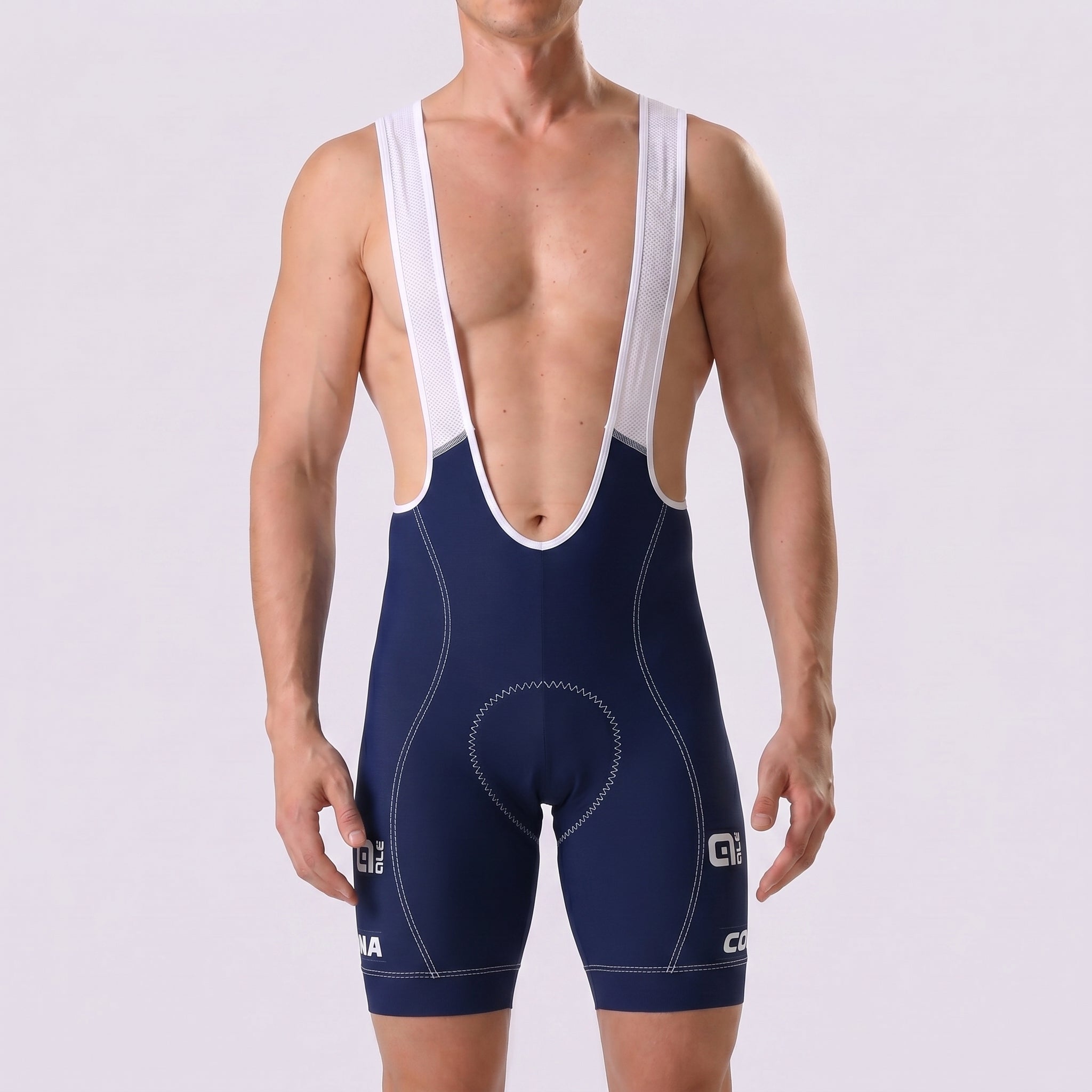 France Red Bib Cycling Shorts