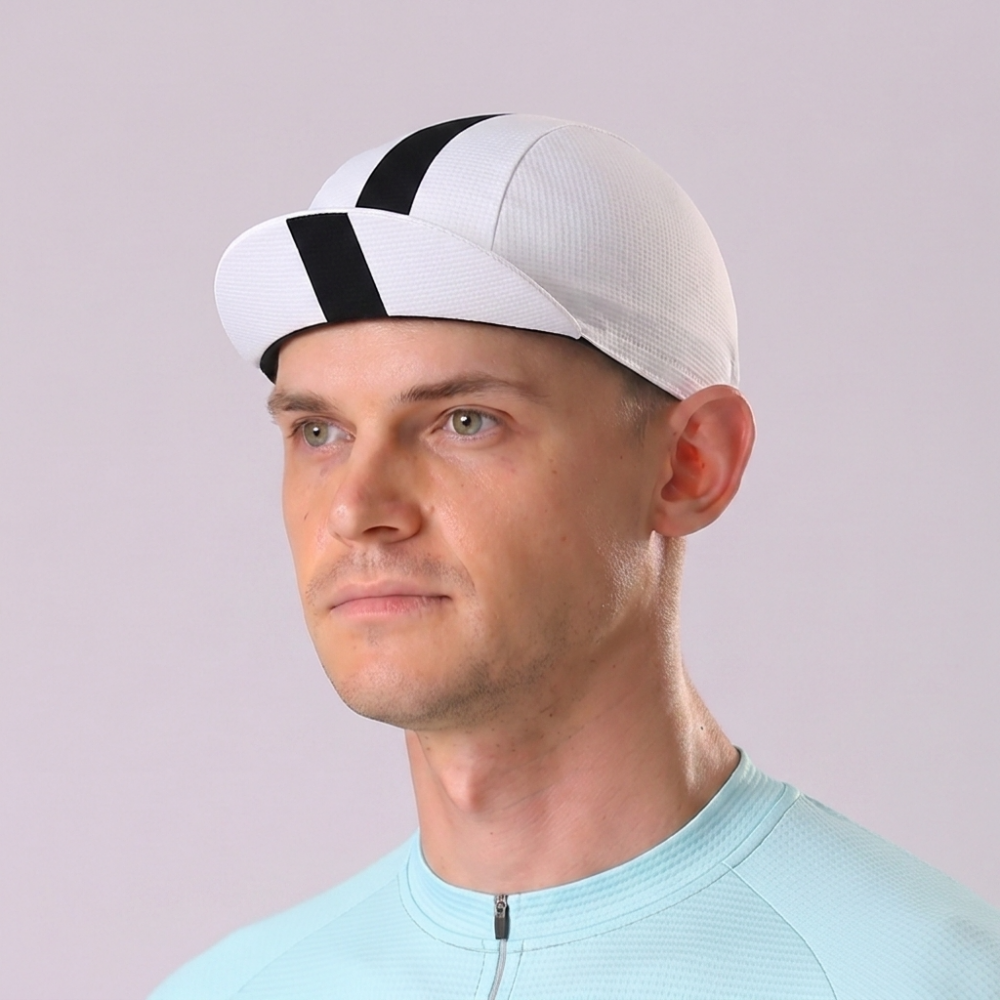 White Cycling Cap