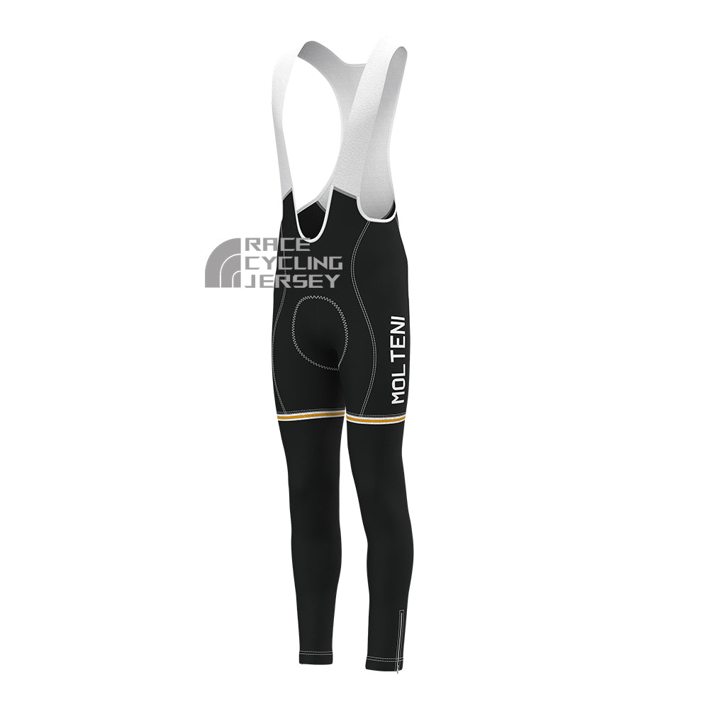 Black MOLTENI Fleece Bib Cycling Pants