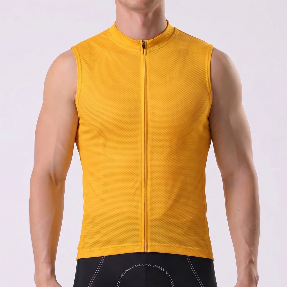 Orange Sleeveless Cycling Jersey