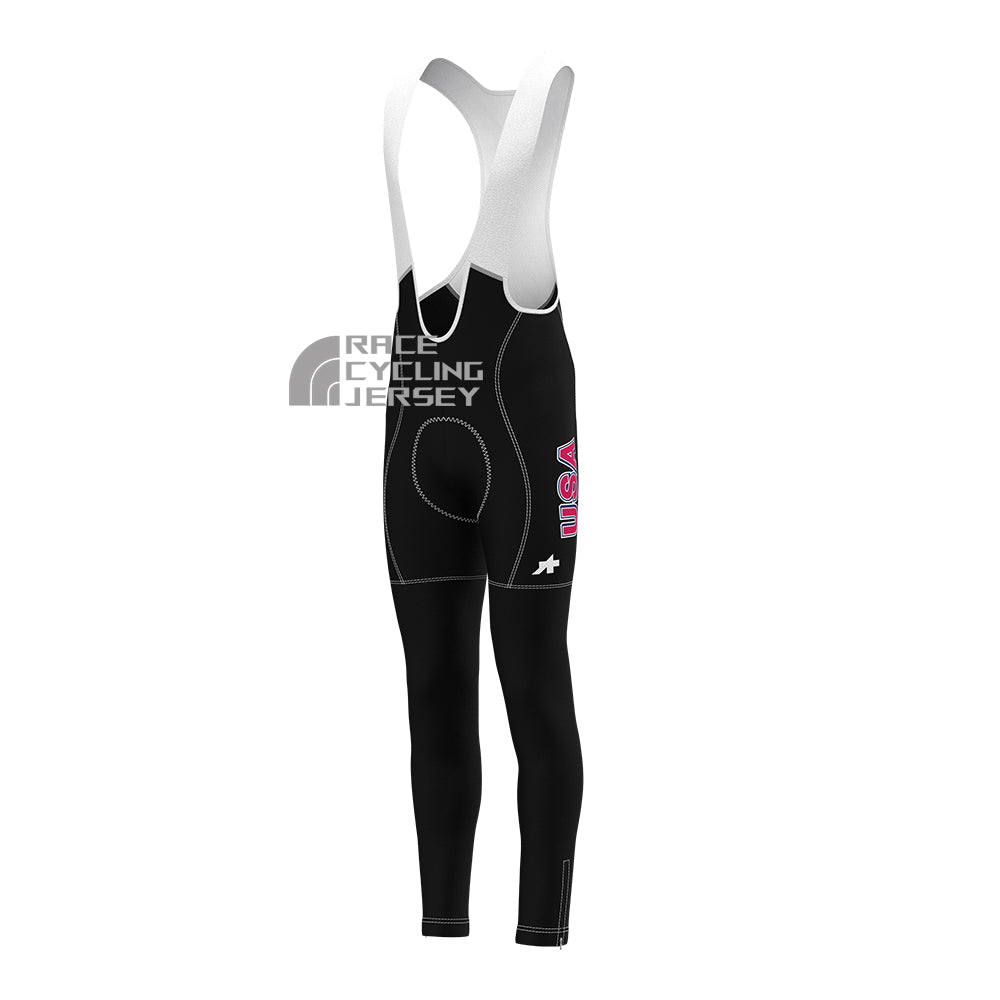 USA Stripes Fleece Bib Cycling Pants