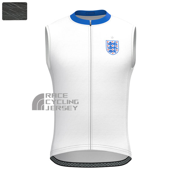 United Kingdom White Windproof Sleeveless Cycling Jersey
