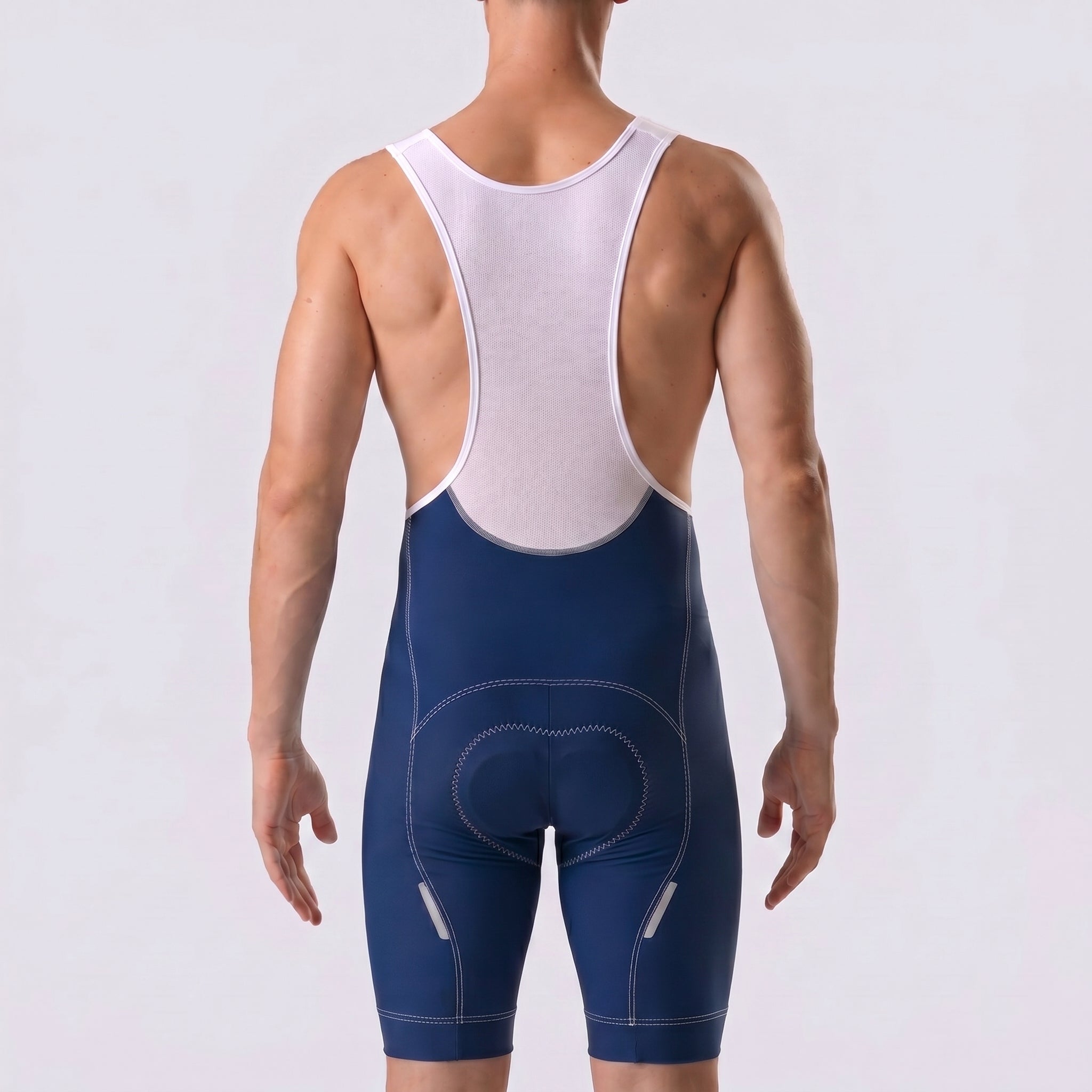 France White Bib Cycling Shorts