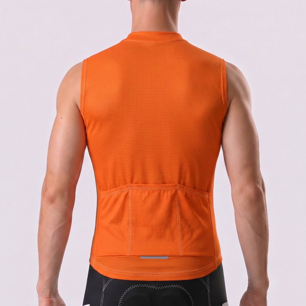 Macarons Orange Sleeveless Cycling Jersey