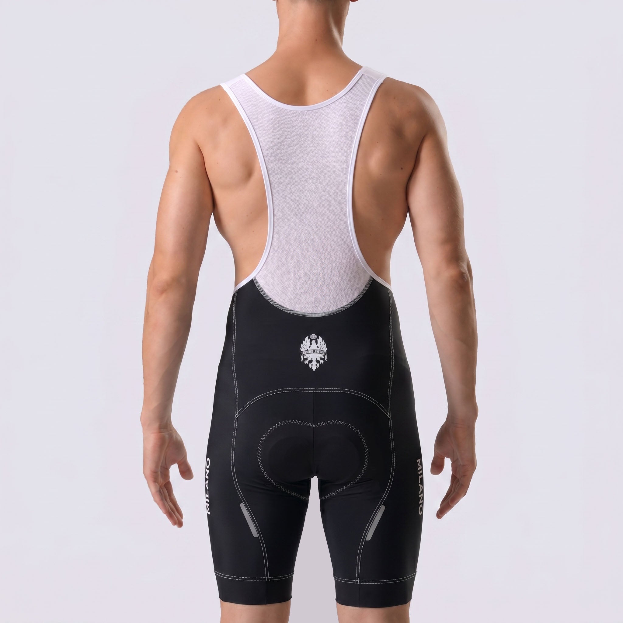 White Bianchi Bib Cycling Shorts