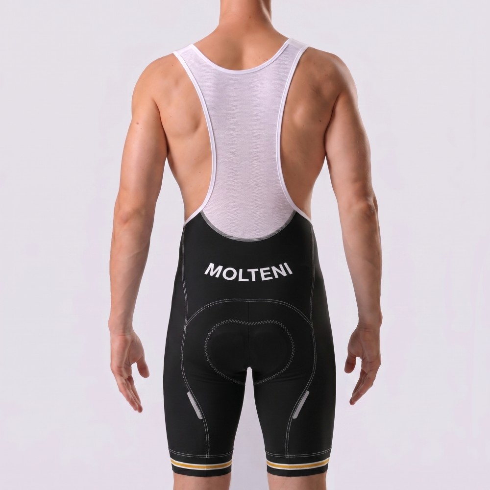 Black MOLTENI Bib Cycling Shorts