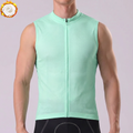 Macaron Green Fleece Sleeveless Cycling Jersey