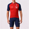 France Red Short Sleeves Cycling Kits