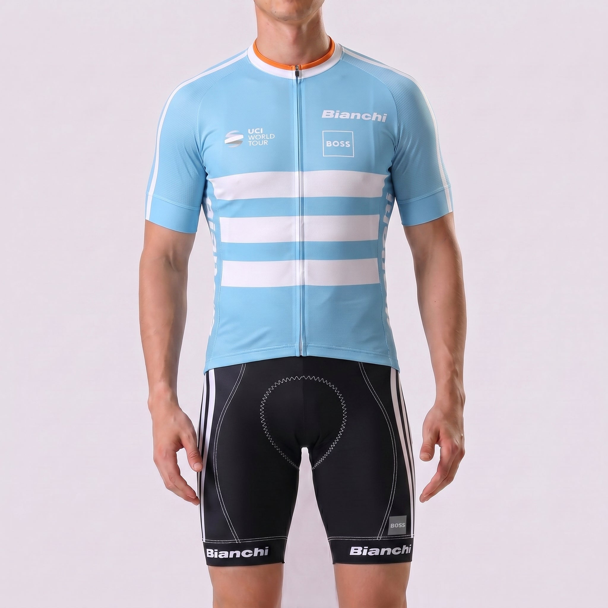 BOSS Bianchi Short Sleeves Cycling Kits