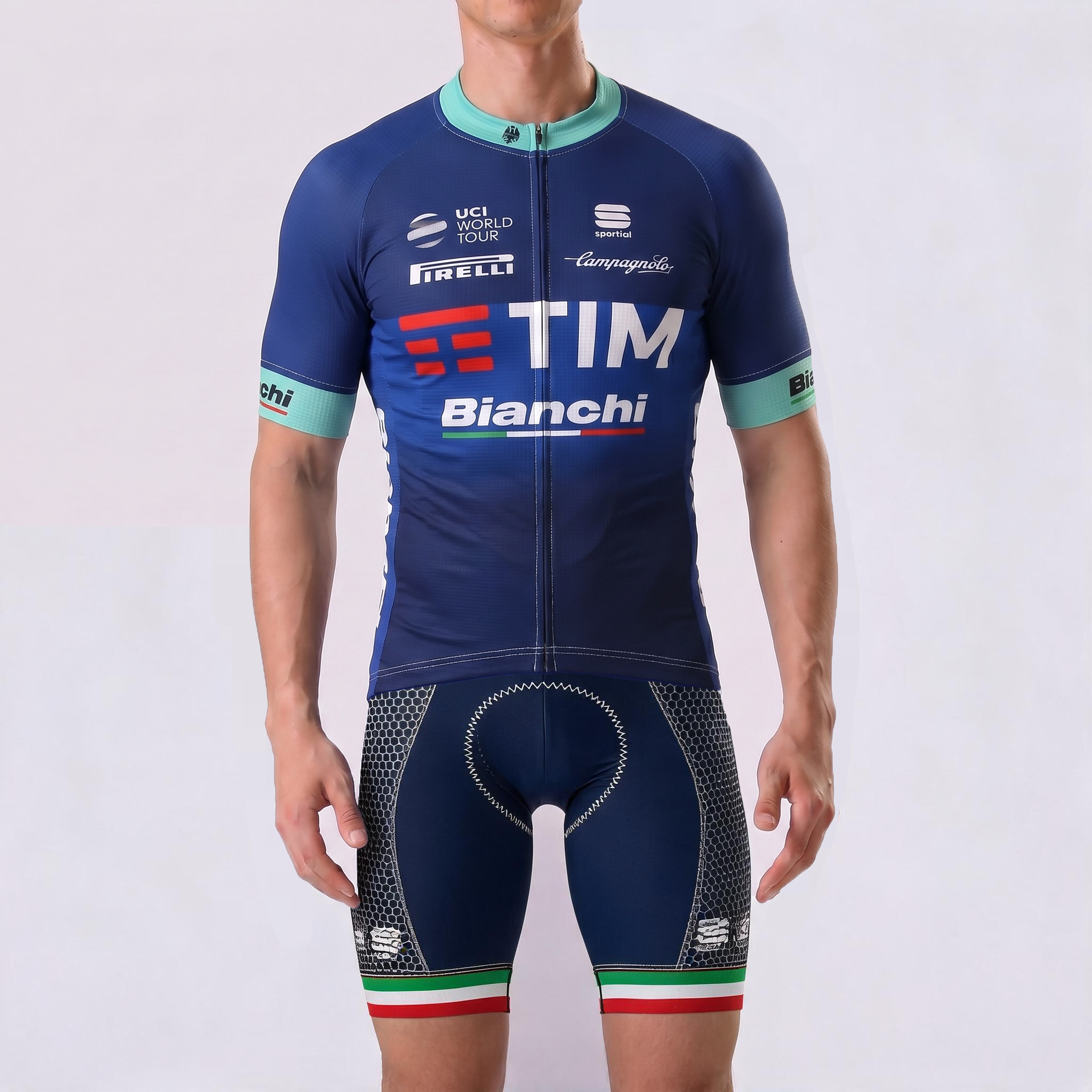 TIM Bianchi Short Sleeves Cycling Kits