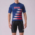 USA Stripes Short Sleeves Cycling Kits
