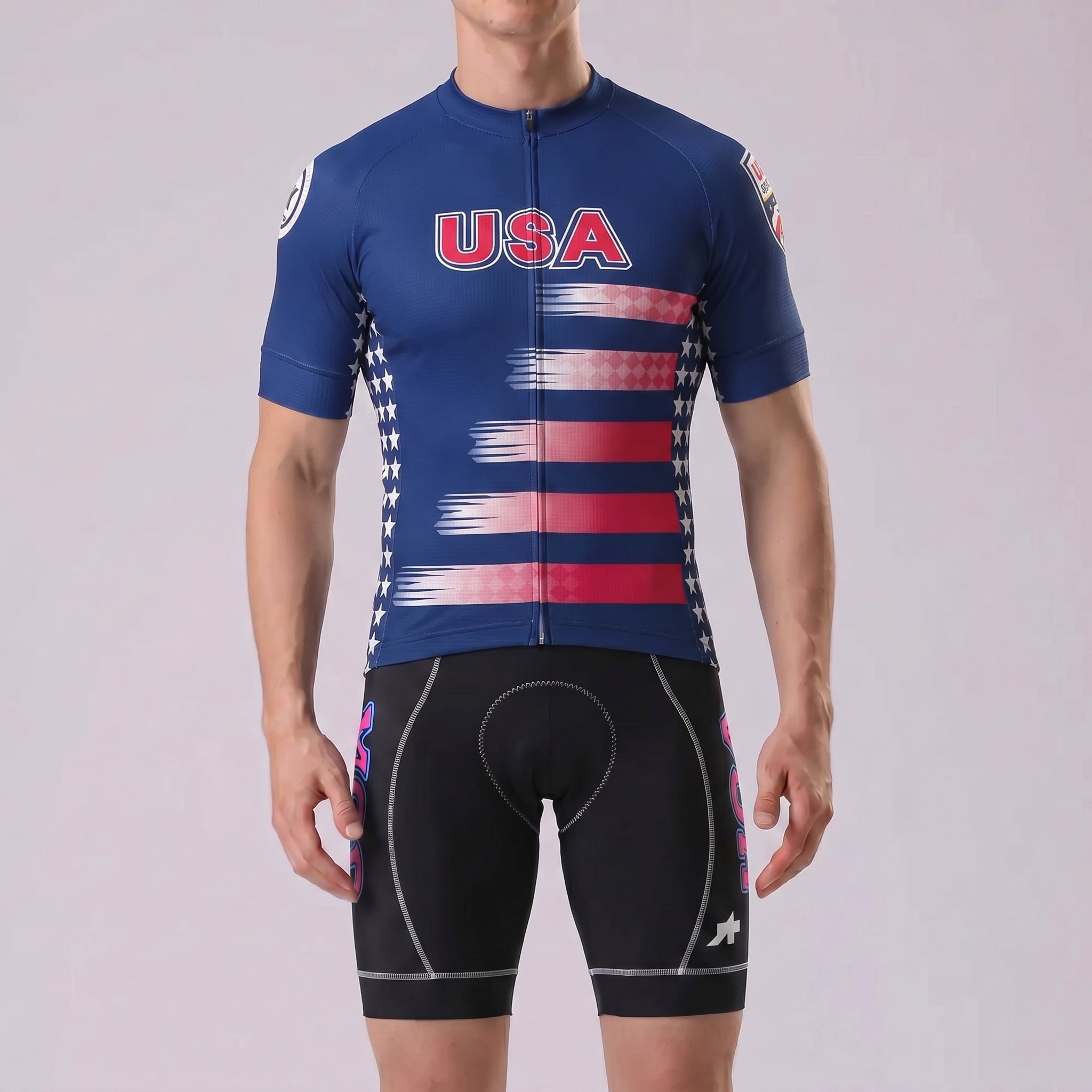 USA Stripes Short Sleeves Cycling Kits