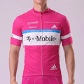 2005 Pink Short Sleeves Cycling Jersey