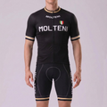 Black MOLTENI Short Sleeves Cycling Kits