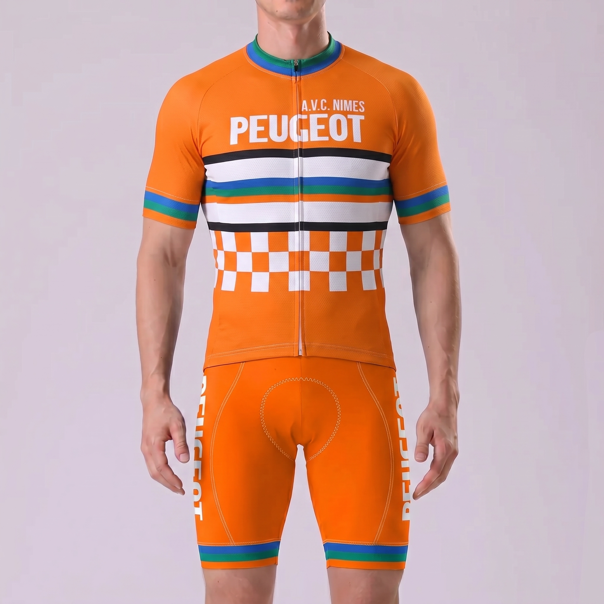 1983 Peugeot Short Sleeves Cycling Kits