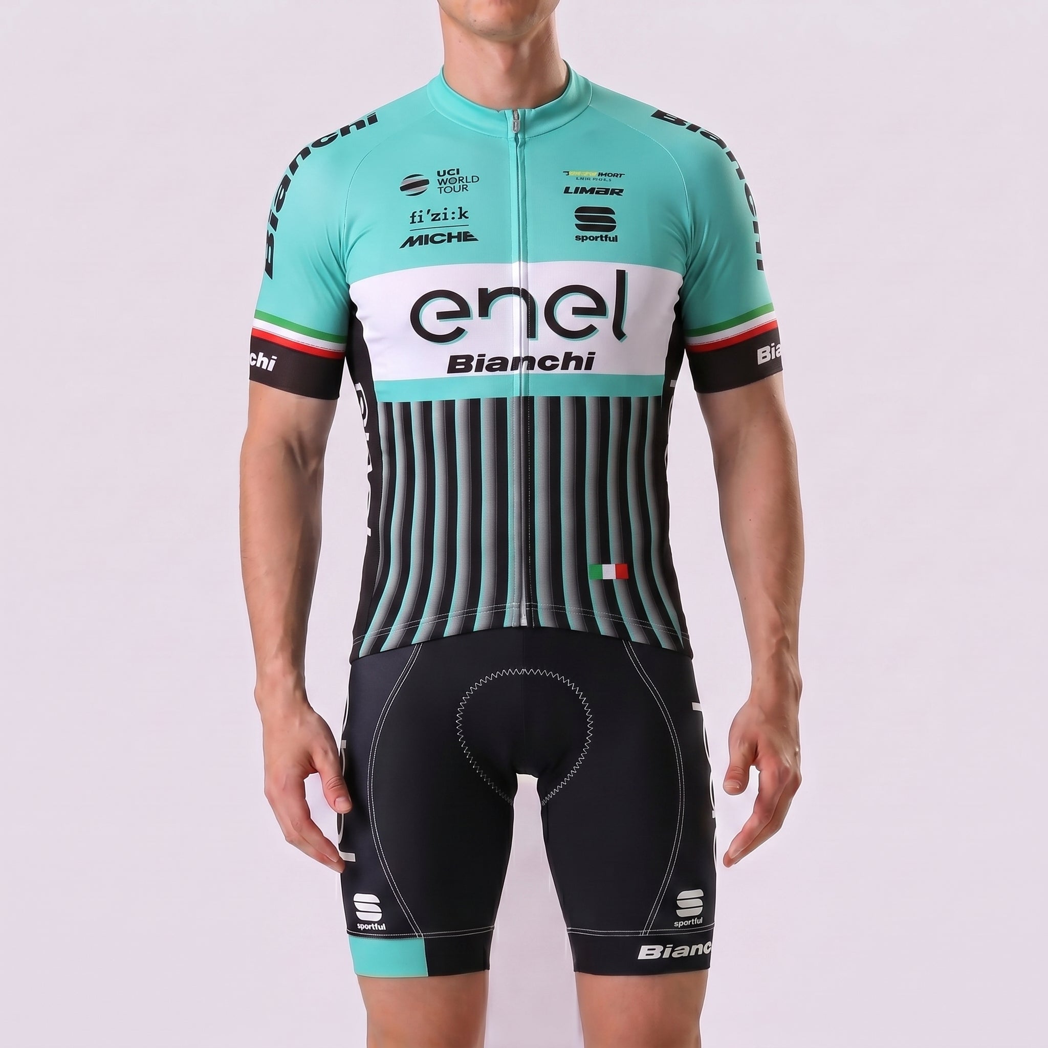 ENEL Bianchi Short Sleeves Cycling Kits