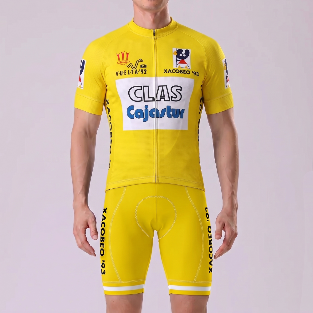 1992 CLAS Cajastur Short Sleeves Cycling Kits