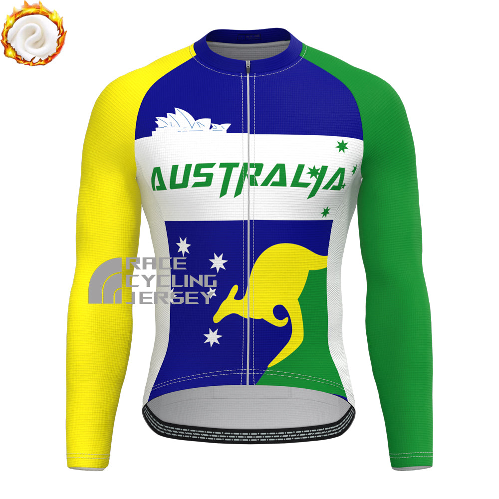Kangaroo Australia Fleece Long Sleeves Cycling Kits