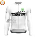 White MOLTENI Fleece Long Cycling Jersey