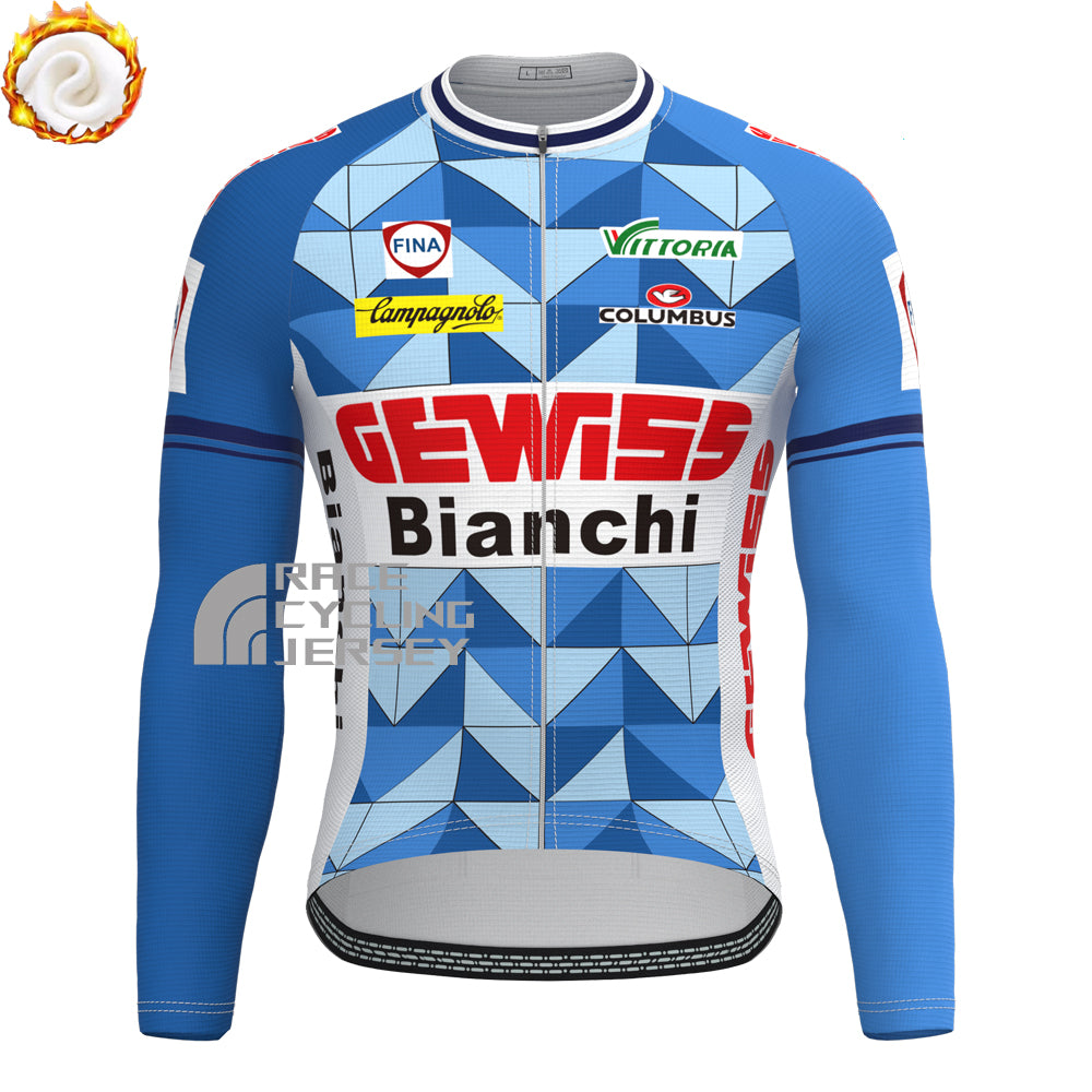 1988 Bianchi Fleece Long Sleeves Cycling Kits