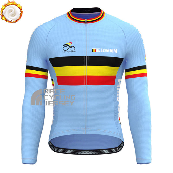 2013 Belgium Fleece Long Cycling Jersey