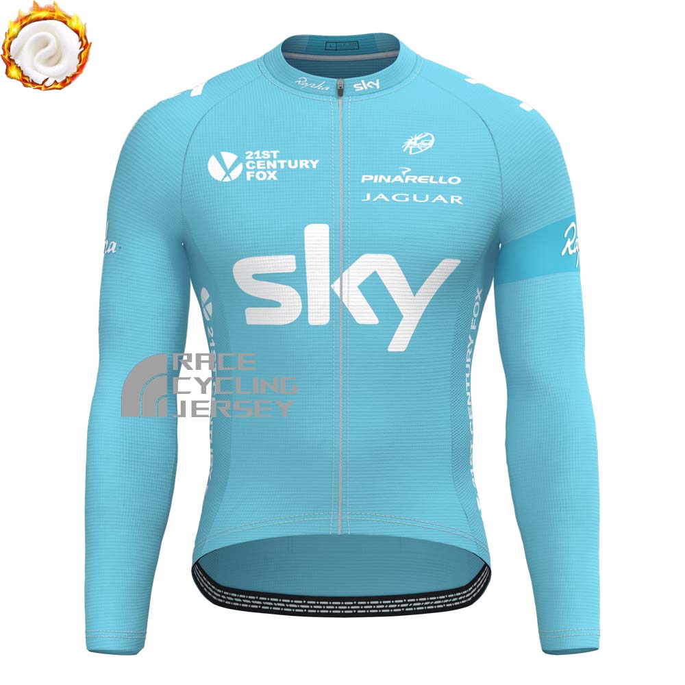 2015 Sky Rapha Fleece Long Sleeves Cycling Kits