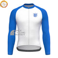 United Kingdom White Fleece Long Cycling Jersey