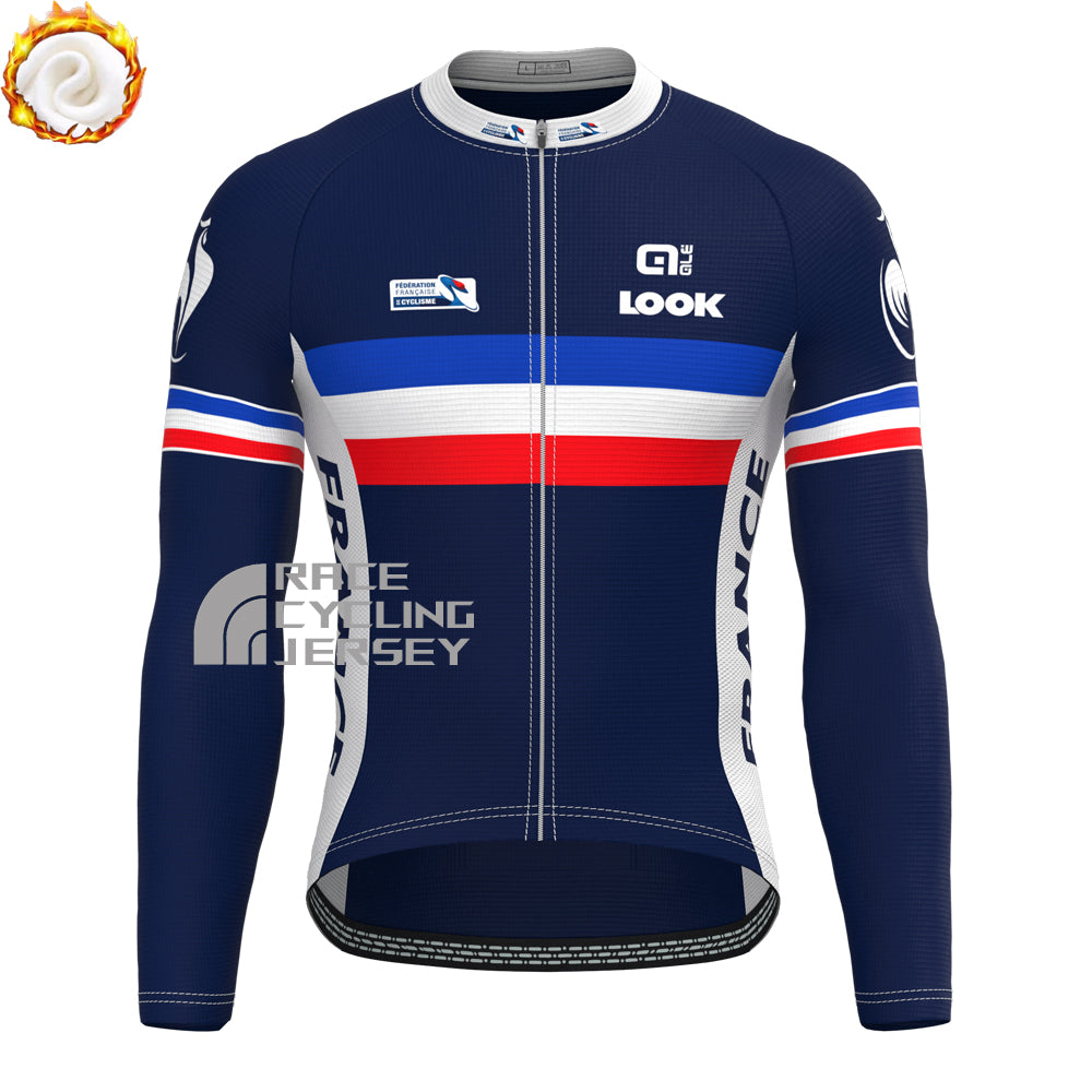 2016 France Fleece Long Sleeves Cycling Kits