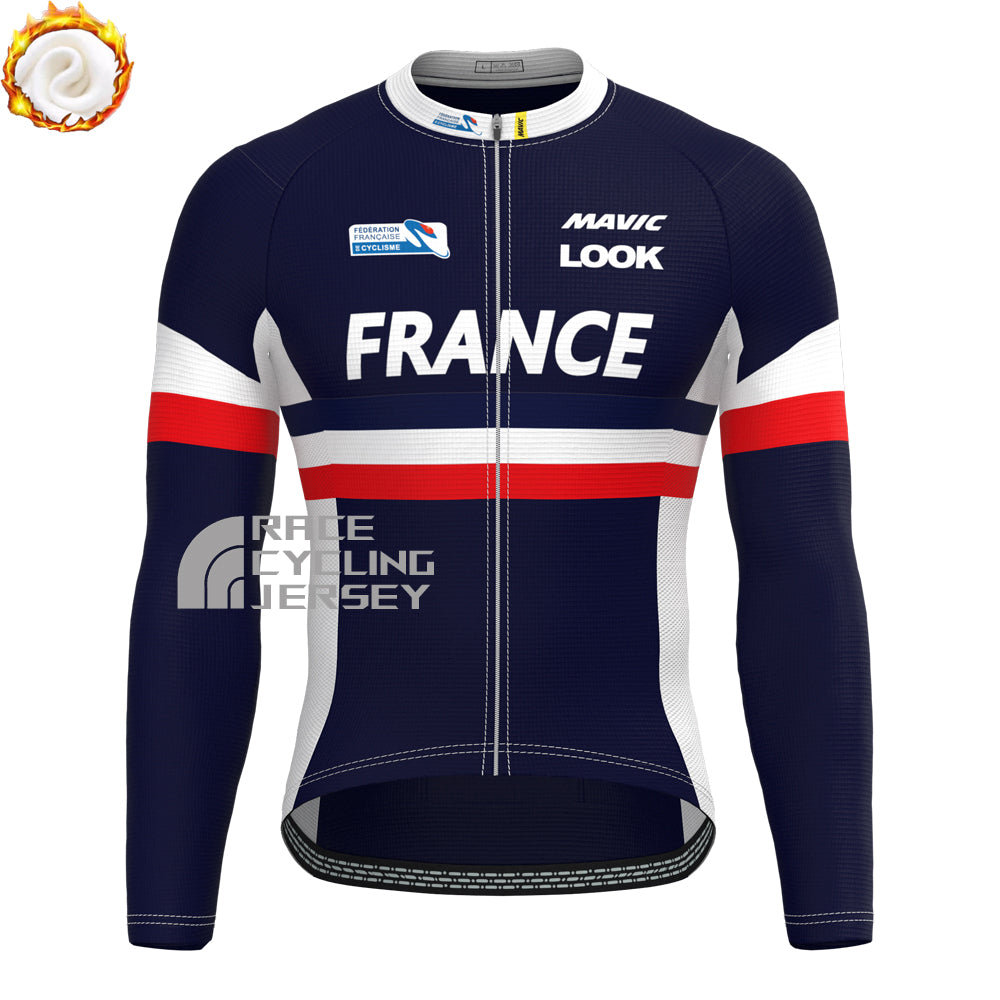 France LOOK Fleece Long Cycling Jersey