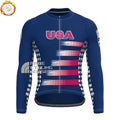 USA Stripes Fleece Long Cycling Jersey