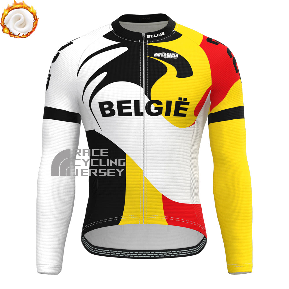 Belgium Froomeyy Fleece Long Sleeves Cycling Kits