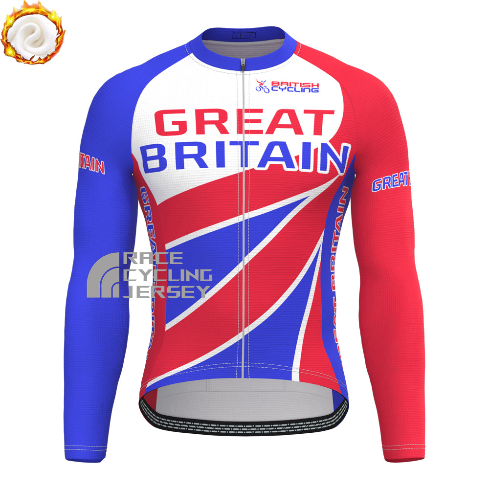 2003 United Kingdom Fleece Long Sleeves Cycling Kits