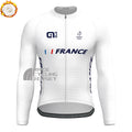 France White Fleece Long Cycling Jersey