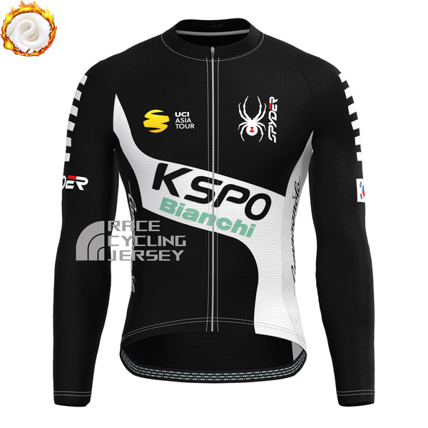 KSPO Bianchi Fleece Long Cycling Jersey