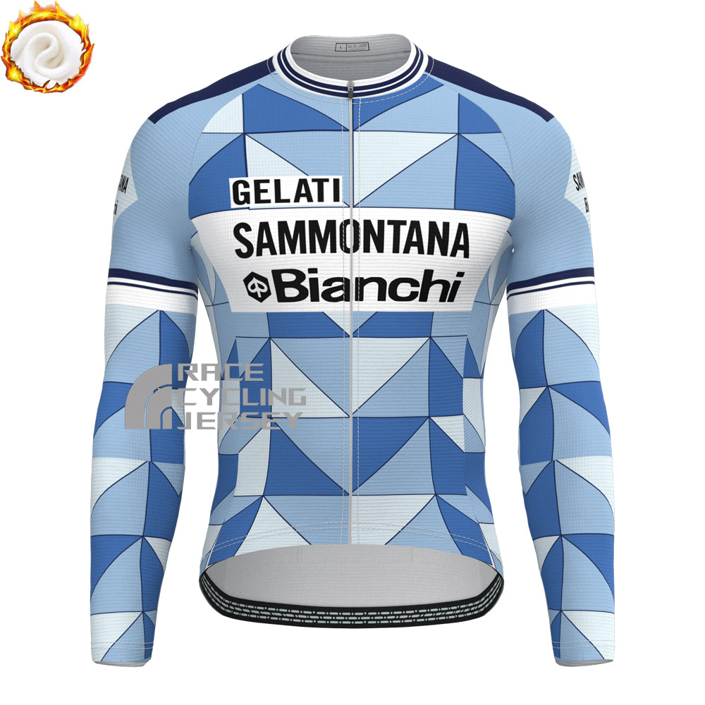 1986 Bianchi Fleece Long Sleeves Cycling Kits