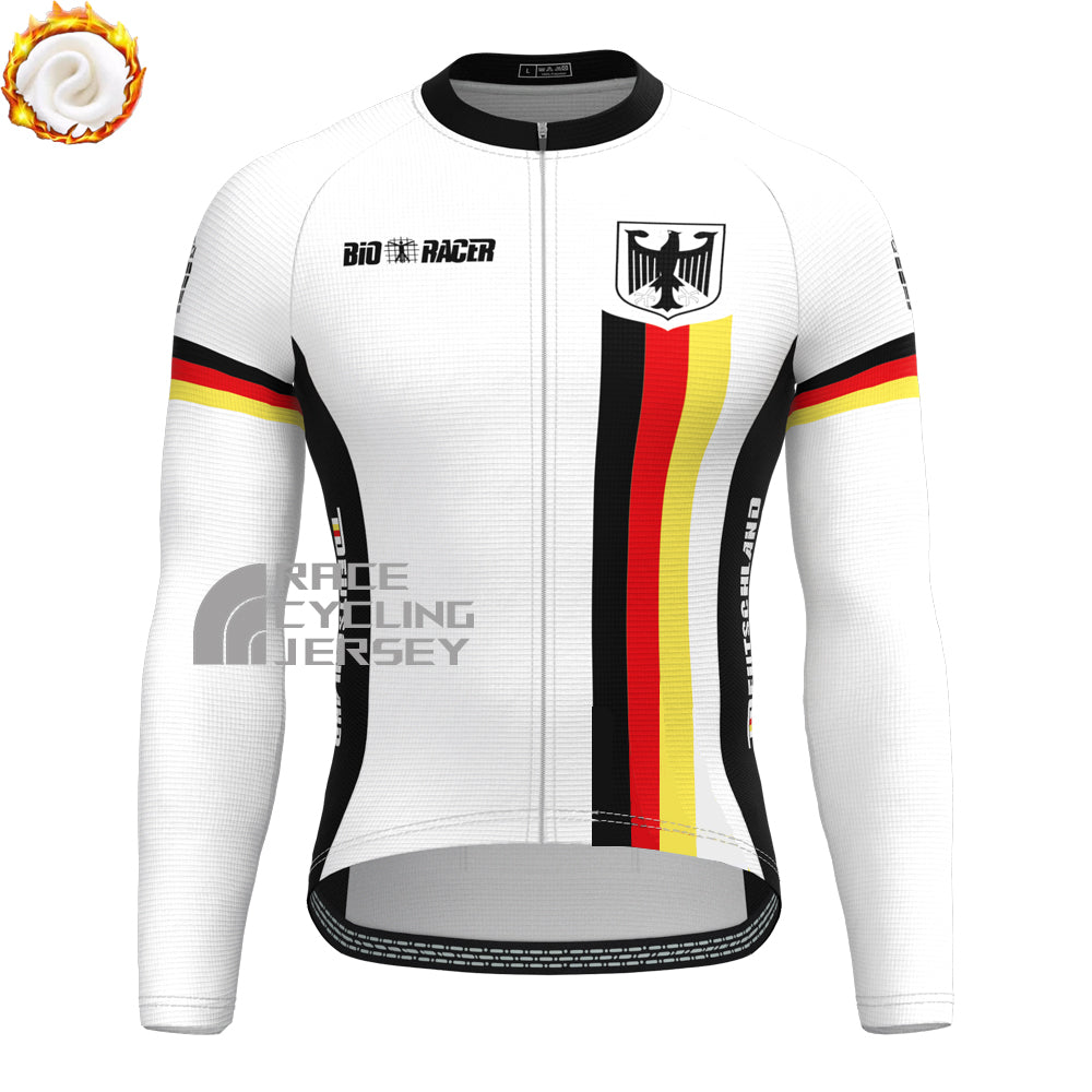 2016 Germany Fleece Long Sleeves Cycling Kits