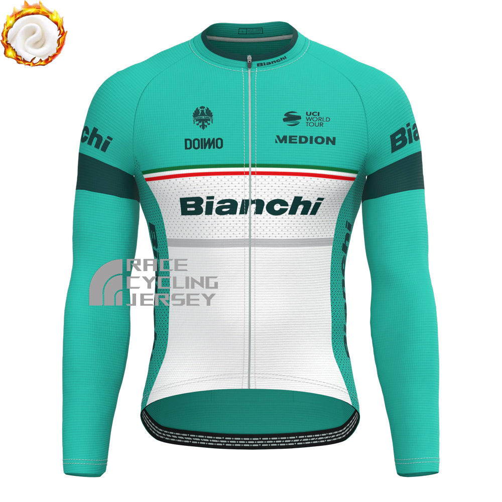 UCI Bianchi Fleece Long Cycling Jersey