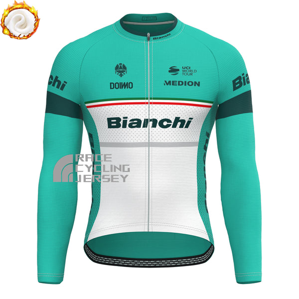 UCI Bianchi Fleece Long Cycling Jersey