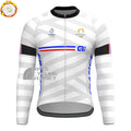 France Stripes Fleece Long Cycling Jersey
