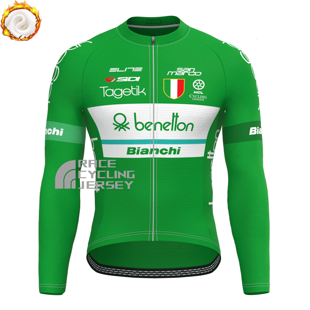 Benetton Bianchi Fleece Long Sleeves Cycling Kits