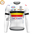 Belgium White Fleece Long Cycling Jersey