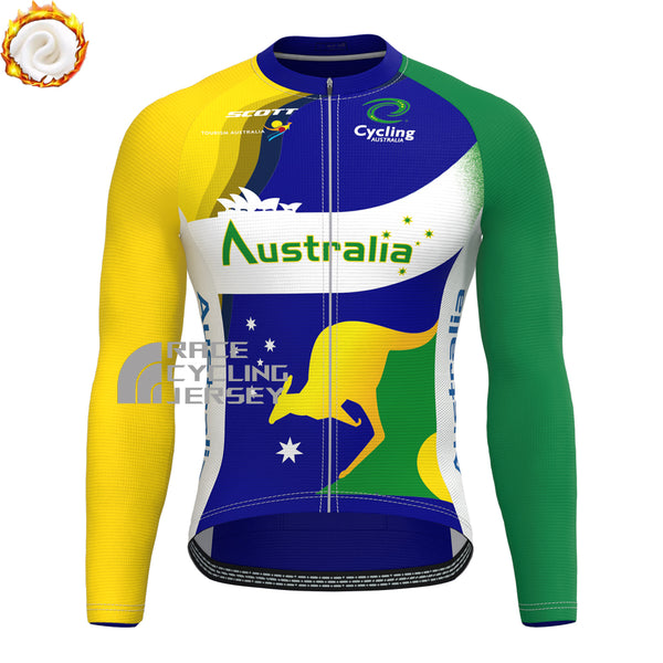 Australia Fleece Long Cycling Jersey