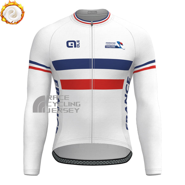 France ALE Fleece Long Cycling Jersey