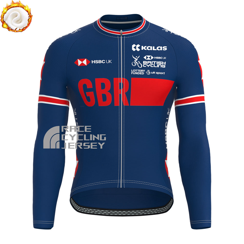 United Kingdom Fleece Long Sleeves Cycling Kits