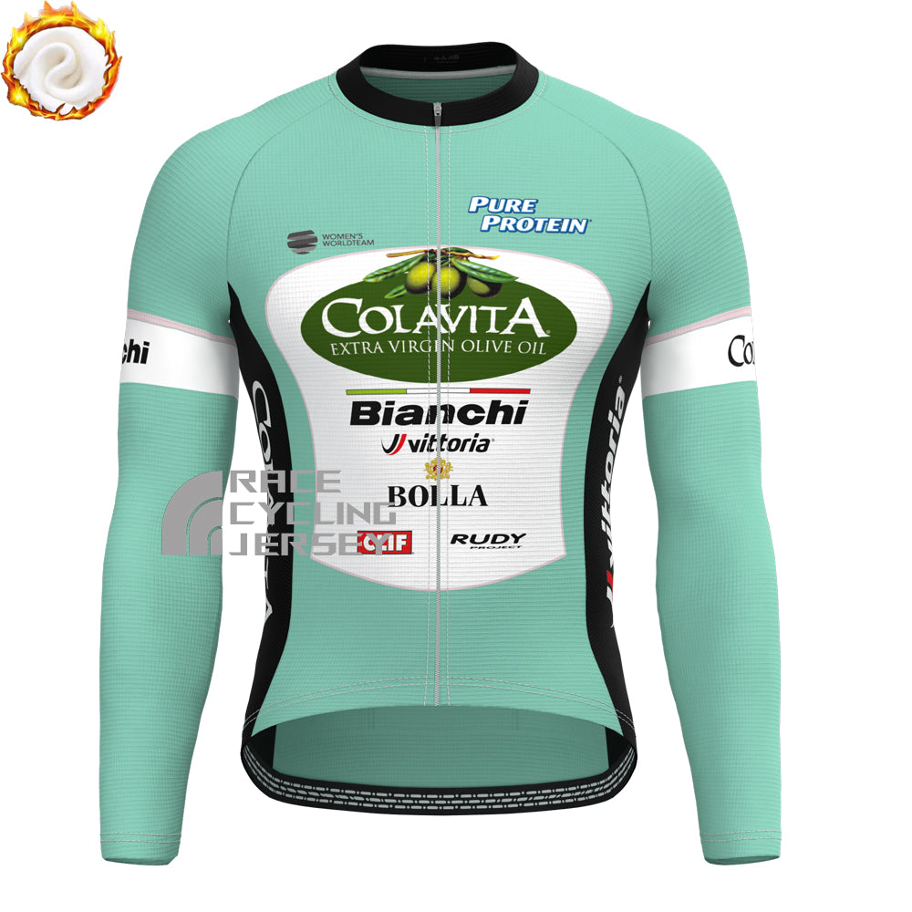 Colavita Bianchi Fleece Long Sleeves Cycling Kits