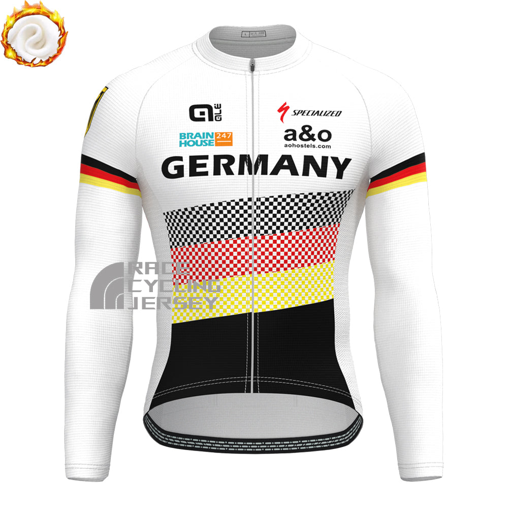 Germany Fleece Long Sleeves Cycling Kits