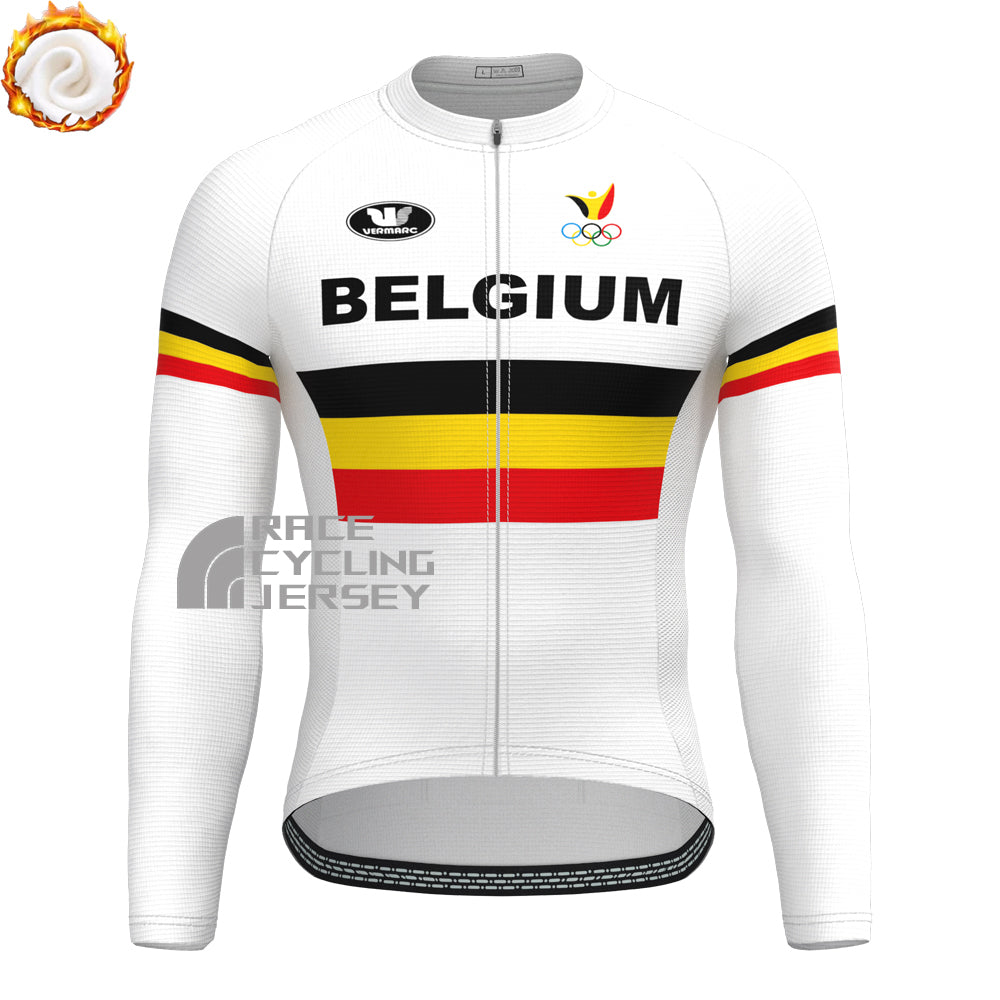 Belgium Galou Fleece Long Sleeves Cycling Kits