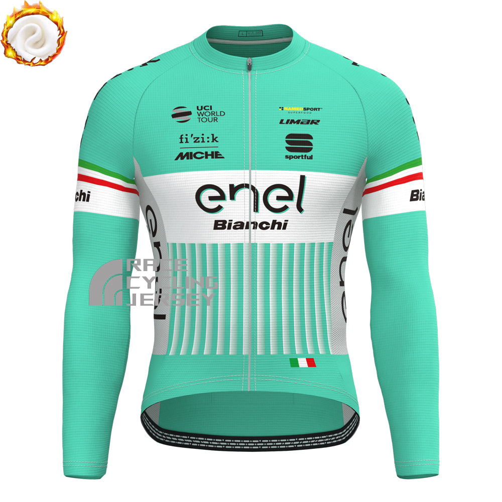 fi`zi:k Bianchi Fleece Long Cycling Jersey